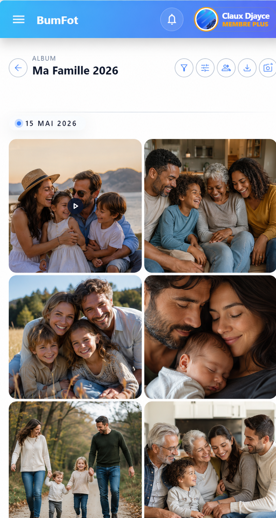 Galerie photo client BumFot pour photographes professionnels